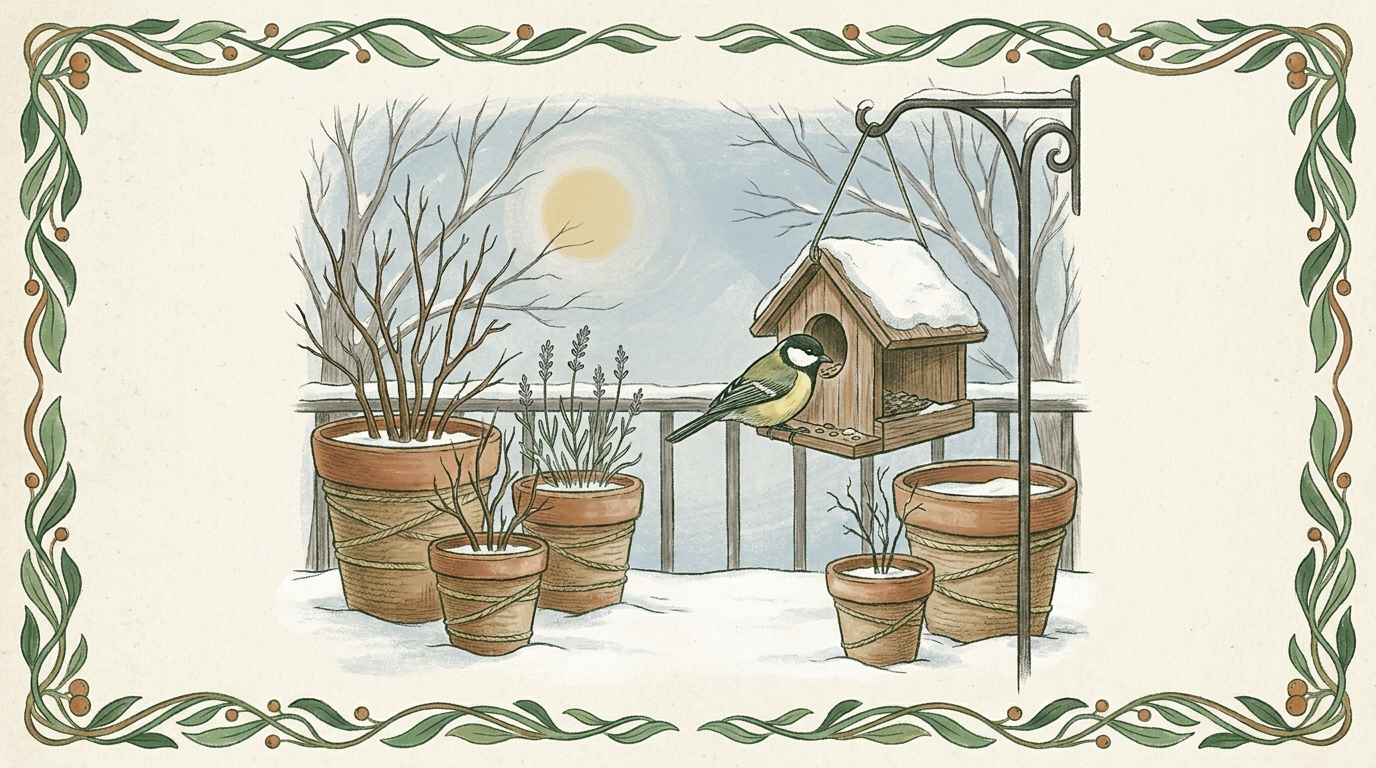 Stimmungsbild Dezember — Balkon im Jahresverlauf.