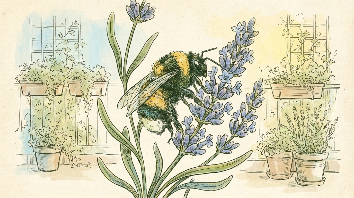 Erdhummel (Bombus terrestris) mit charakteristischer schwarz-gelber Zeichnung und weißem Hinterleibsende auf einer Blüte.